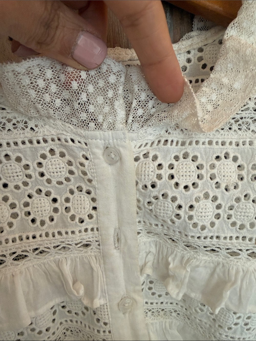 Sea New York White Lace Ruffle Midi Dress size 4 - Picture 5 of 9